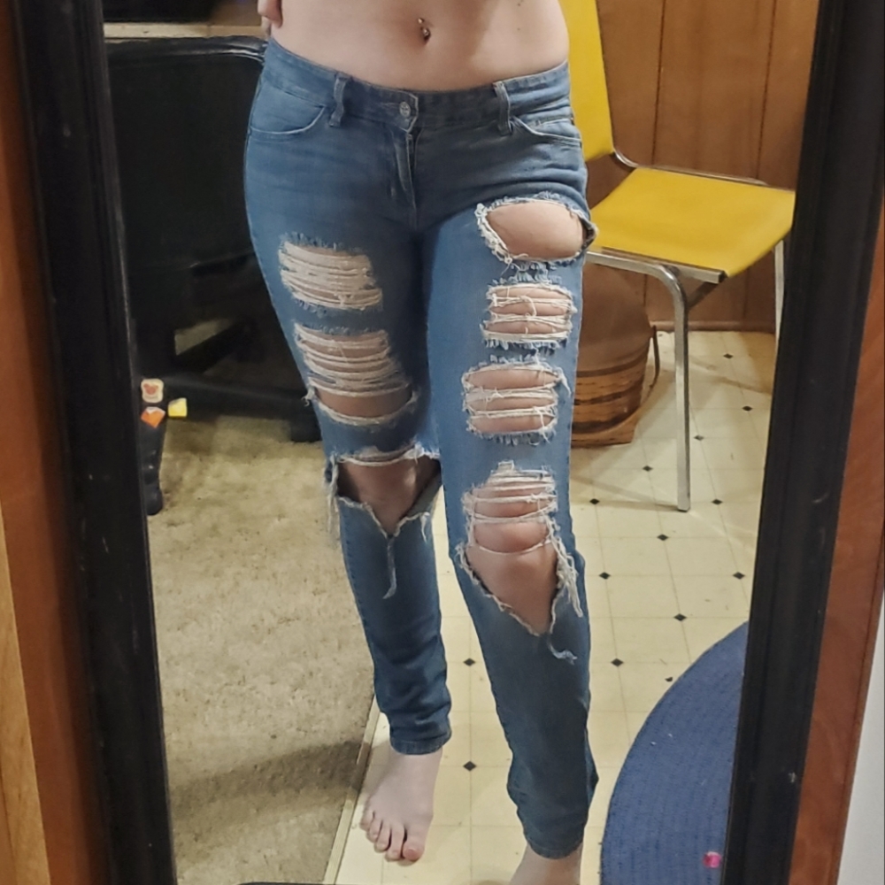 Hart brand ripped jeans.